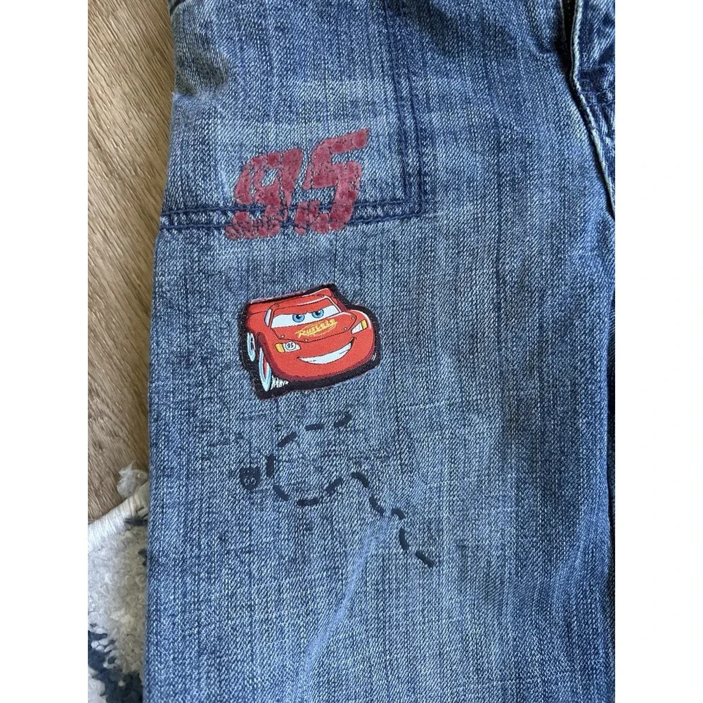 Disney Pixar Vintage The World Of Cars Boys Jean Size7 McQueen Patch